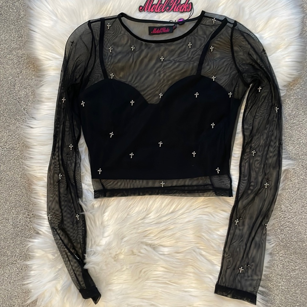 Motel Rocks Mesh Long sleeve